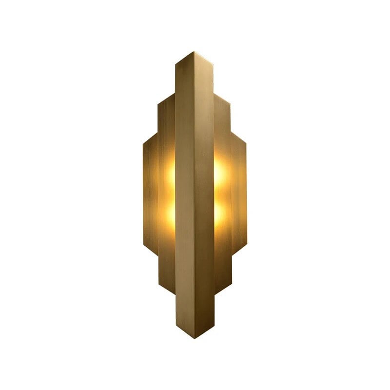 Modern Geometric Wall Sconce - Gold Finish