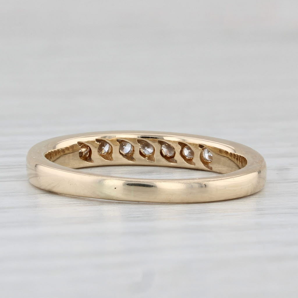 0.20ctw Diamond Wedding Band 14k Yellow Gold Size 6 Stackable Ring