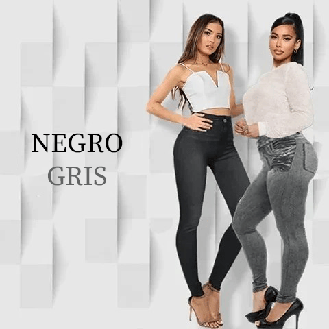 🔥Último Día 49% OFF👖-Leggings Vaqueros De Talla Grande, Elásticos, Ajustados Y Sin Cordones, Push-Up