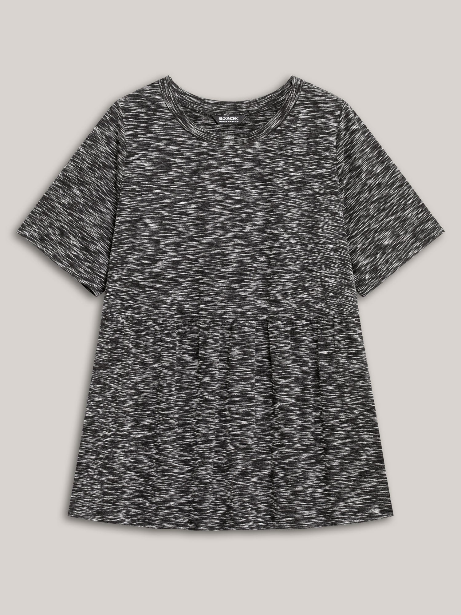 Heathered Crew Neck Relaxed T-Shirt