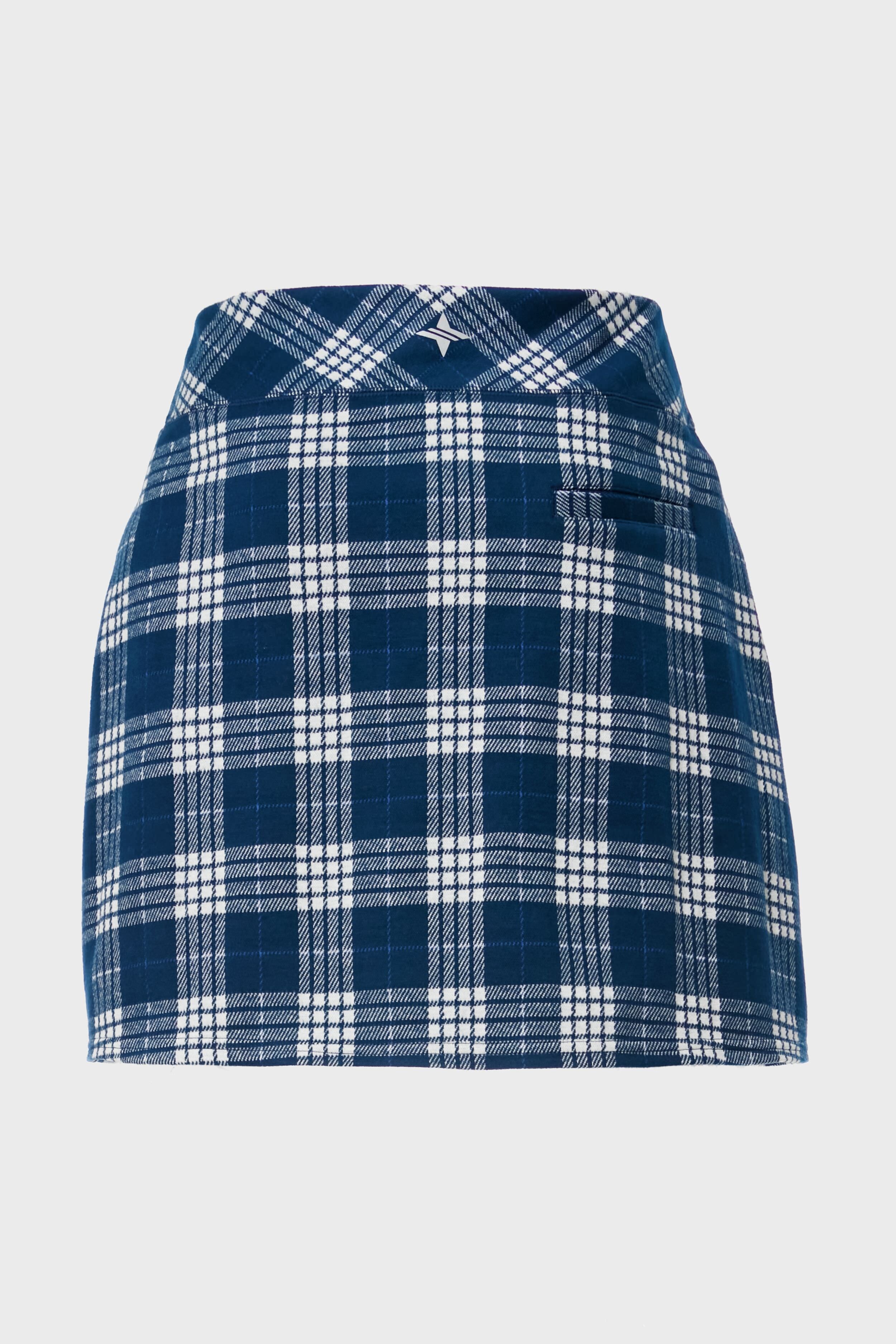 Navy Plaid 17 Inch Helen Golf Skirt