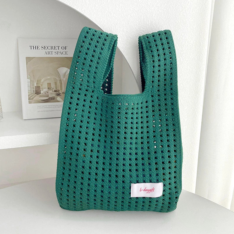 Women's Medium Polyester Solid Color Basic Classic Style Square Open Tote Bag