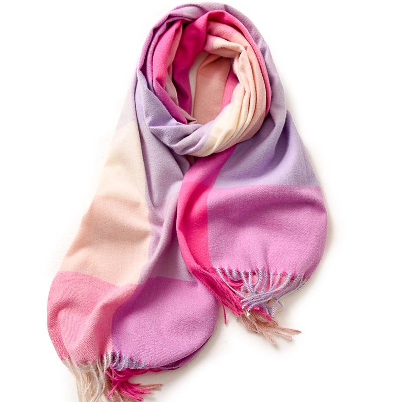 Women's Minimalist Color Block Polyester Printing Scarf