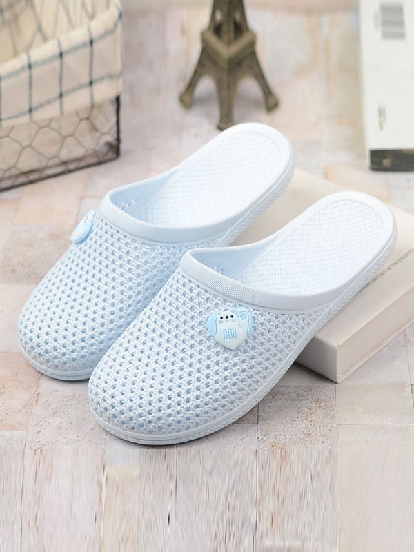 Hollow Round-Toe Mules&Slides Slippers