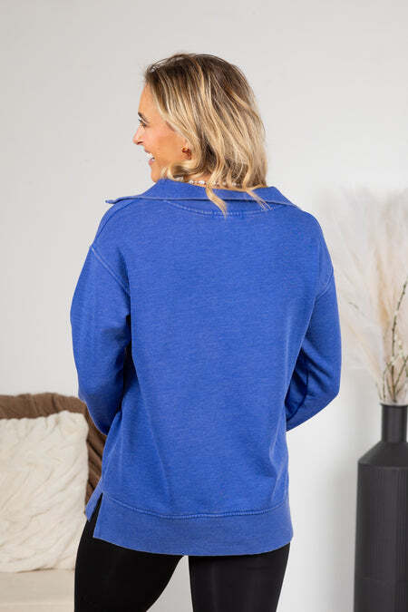 FINAL SALE⚡6 Packs for $24.95⚡ - Cozy Campfire 1/4 Zip Pigment Dyed Pullover (Multiple Colors)
