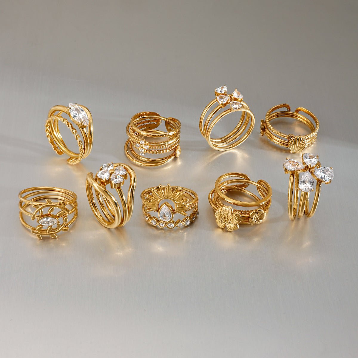 Jie Ding Titanium Steel Ring Female Niche Design Ring Jewelry Stainless Steel Rings