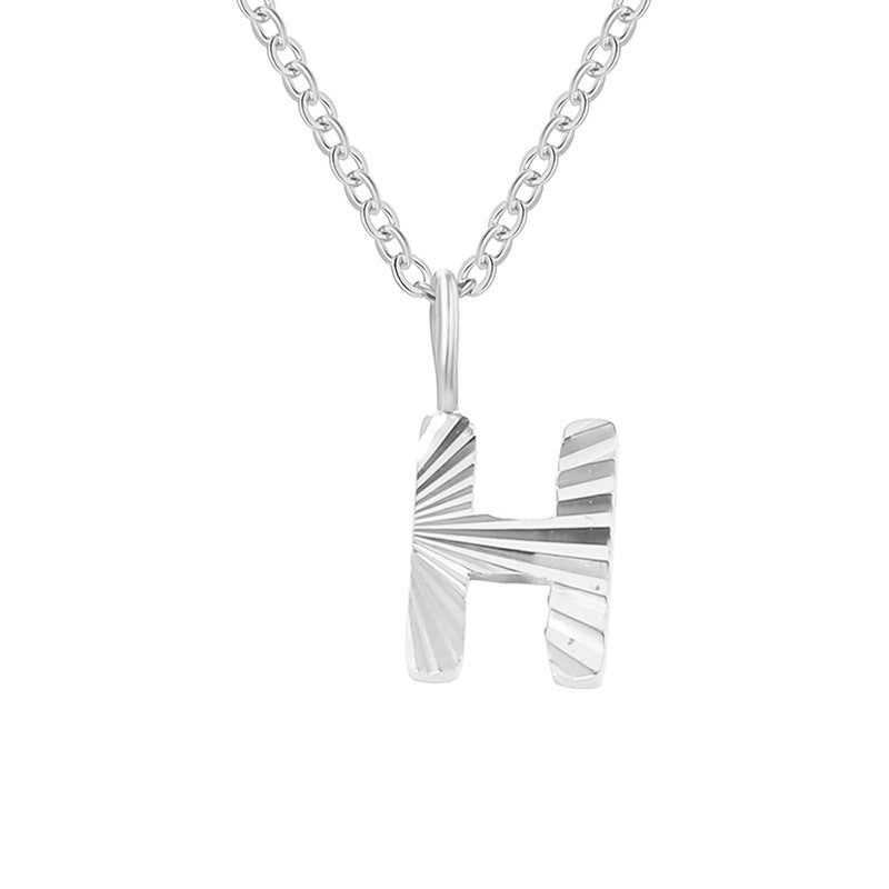 Minimalist Letter Stainless Steel Pendant Necklace In Bulk