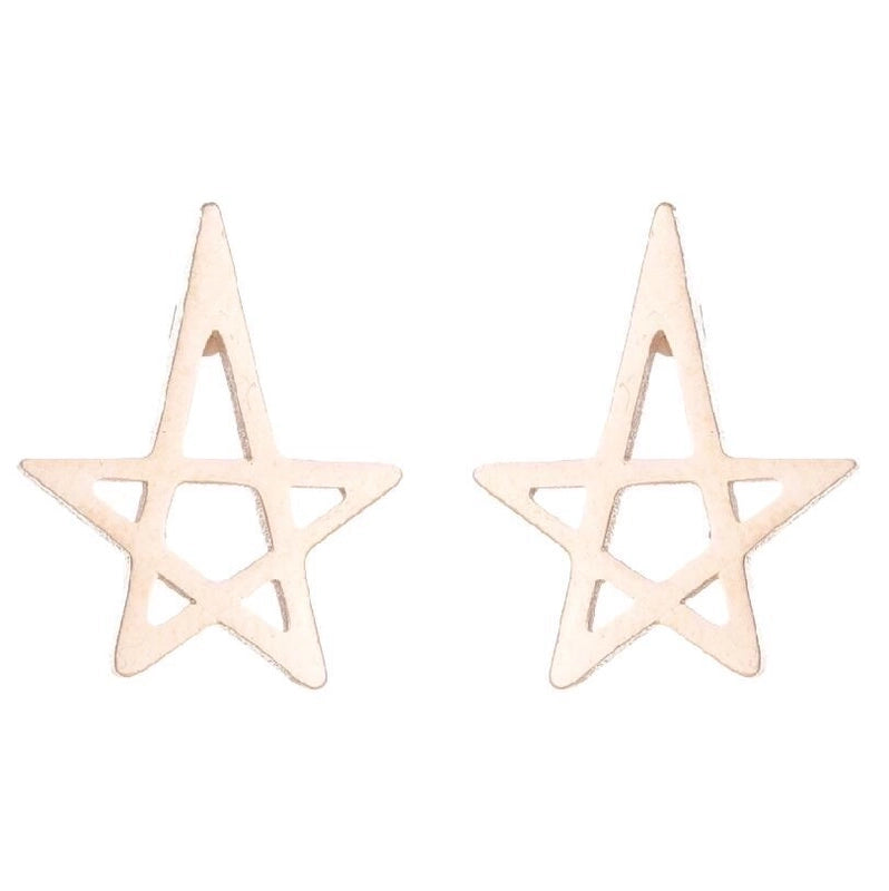 1 Pair Minimalist Sun Plating 304 Stainless Steel 18K Gold Plated Ear Studs