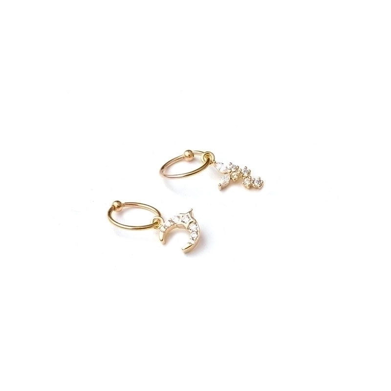 Ear Cartilage Rings & Studs Exaggerated Heart 316L Stainless Steel  Copper