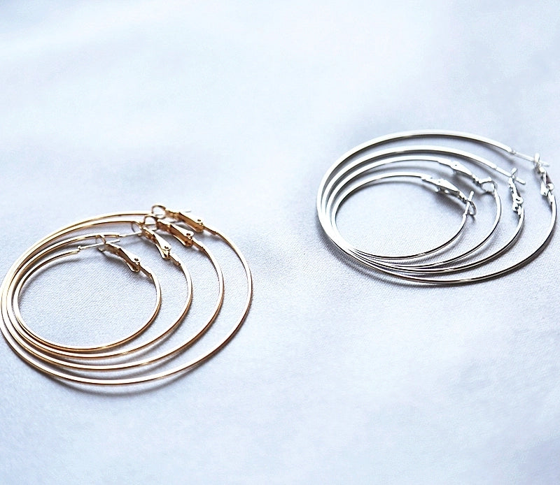 Simple Geometric Circle Big Plain Hoop Copper Earrings
