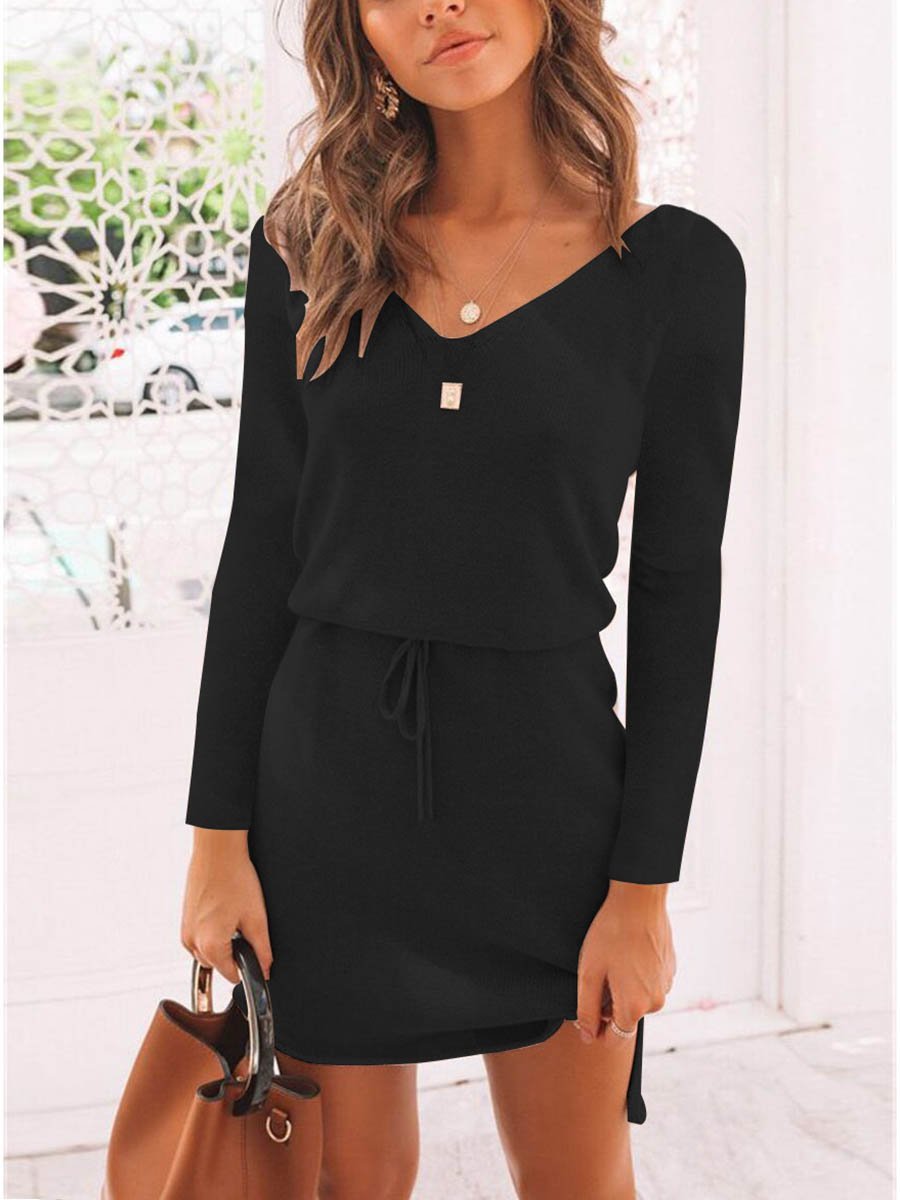 Long Sleeve Irregular Sexy Skirt