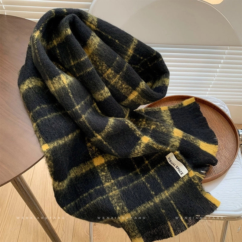 Women's  Soft Thickened Scarf  Simple Cool Temperament Warm Autumn And Winter