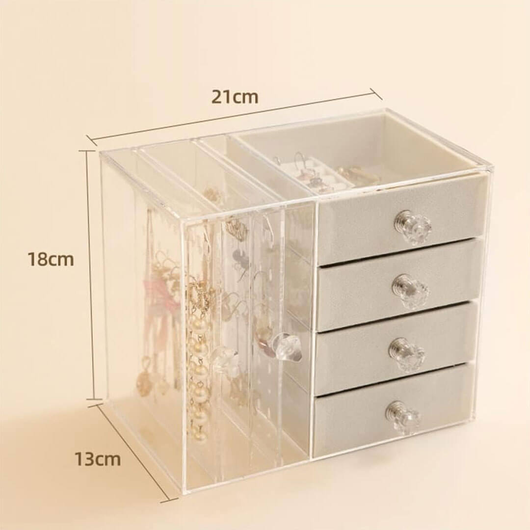 Jewelry Storage Box with Drawer Organizer