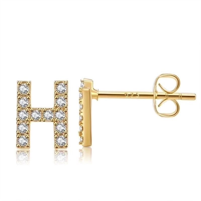 Ethnic Style Letter Copper Earrings Ear Studs