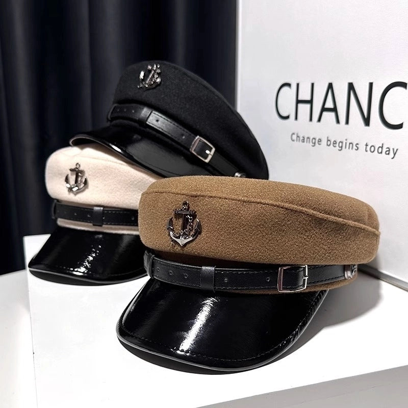 Women's Elegant Basic Minimalist Solid Color Curved Eaves Beret Hat