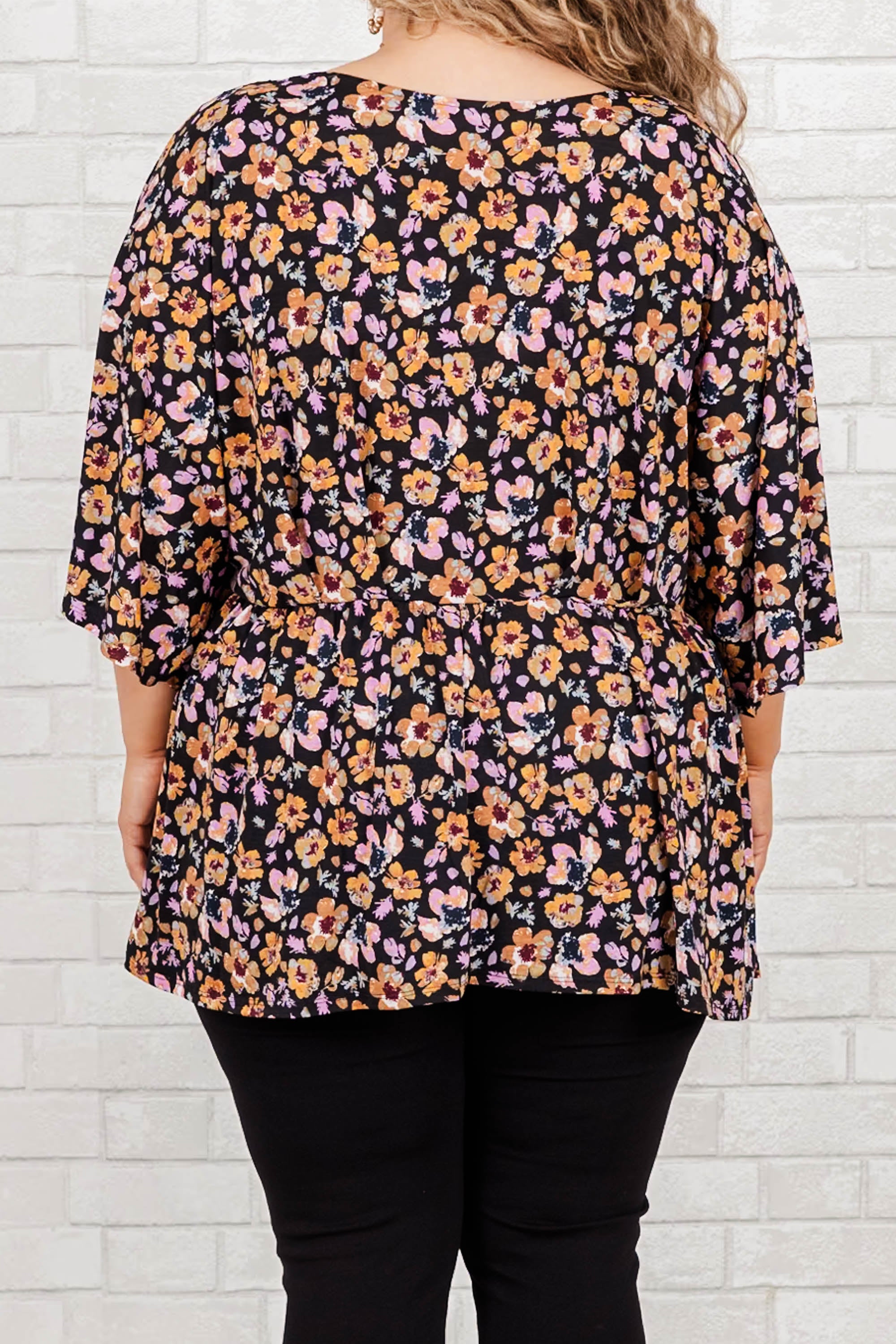 Dazzling Haze Top. Black Multi