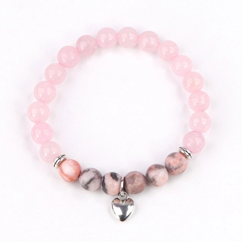 2 Pieces Retro Geometric Natural Stone Handmade Bracelets