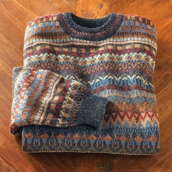 Vintage Tribal Iceland Pattern Warm Comfy Sweater