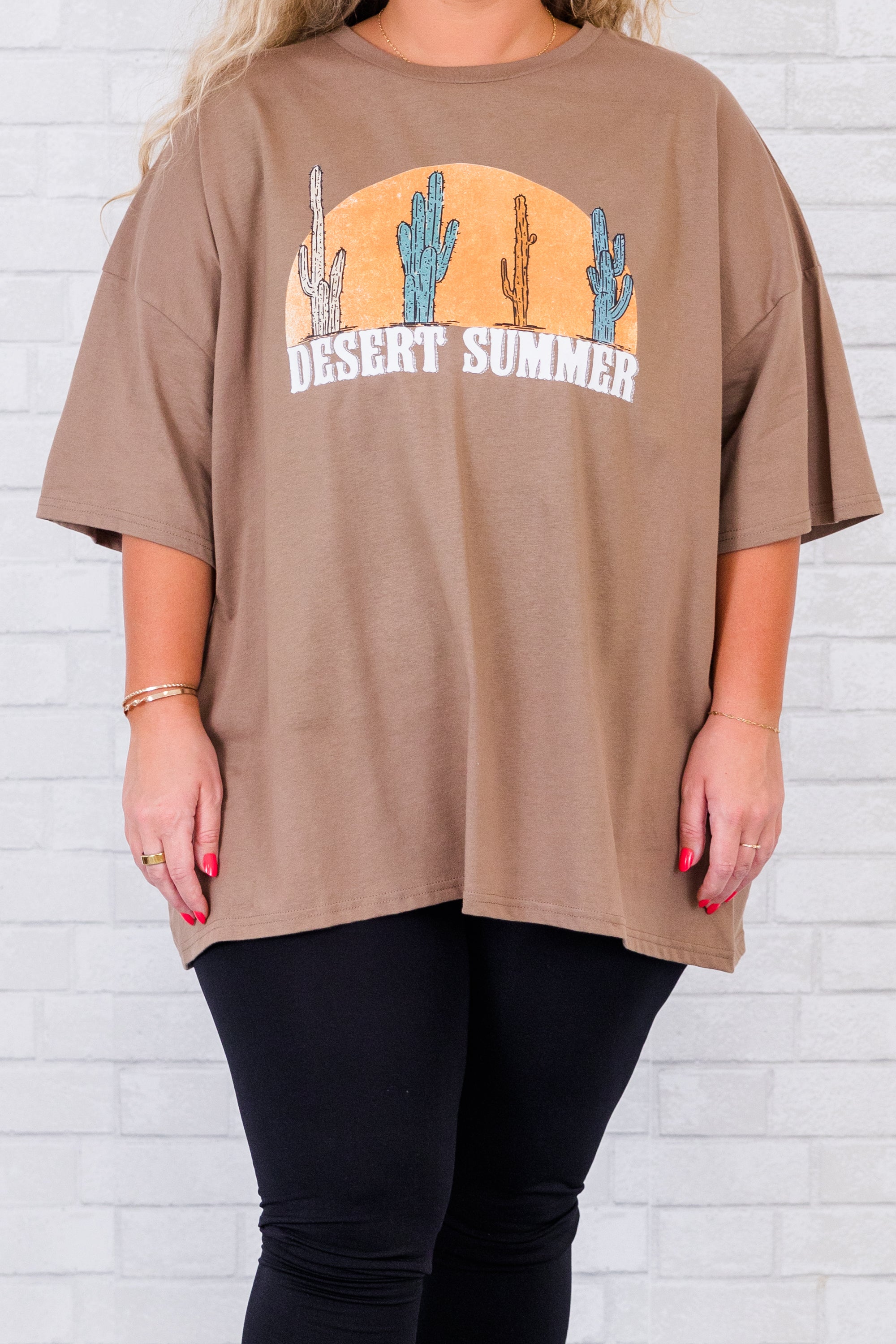 Desert Summer Boyfriend Tee. Espresso