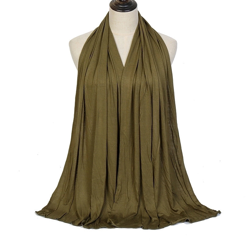 Women's Minimalist Solid Color Monel Scarf