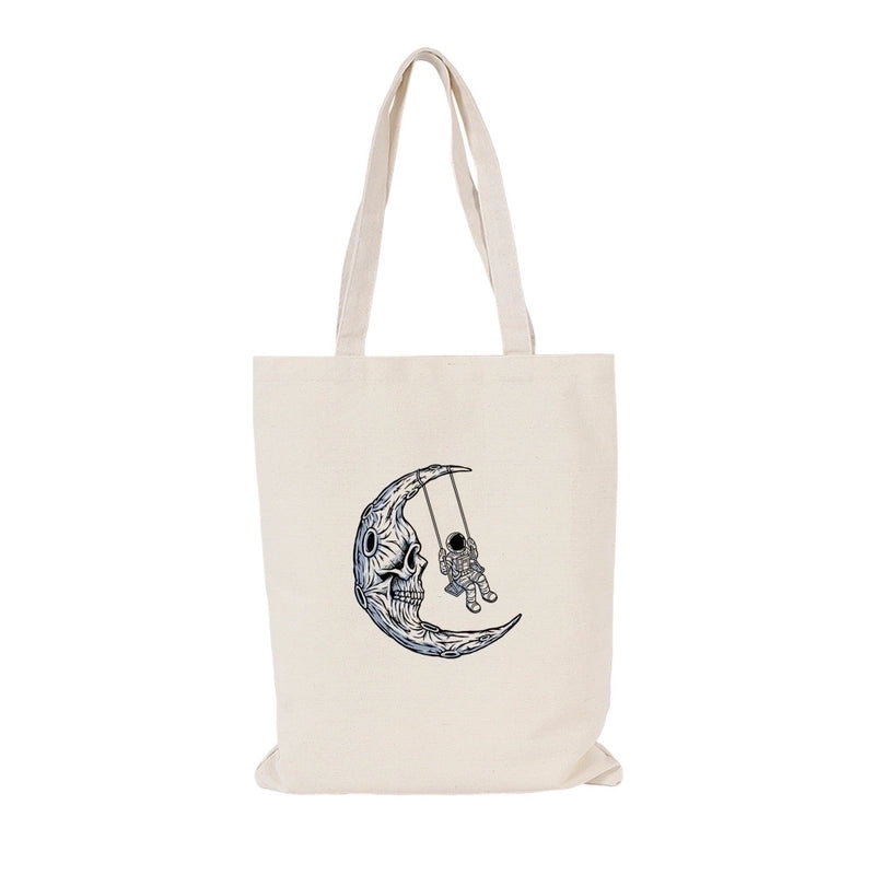 Women's Casual Pumpkin Skeleton Shopping Bags