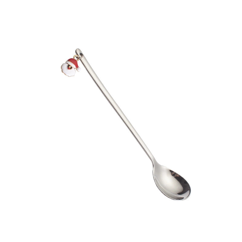 Christmas Cute Solid Color Stainless Steel Spoon 1 Piece 1 Set