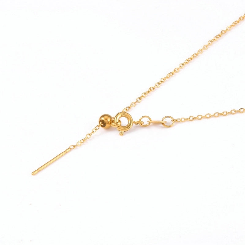 Fashion Solid Color Titanium Steel Plating Pendant Necklace 1 Piece