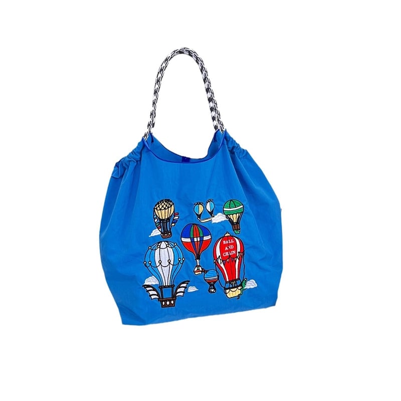 Women's Cute Printing Hot Air Balloon Nylon Shopping Bags
