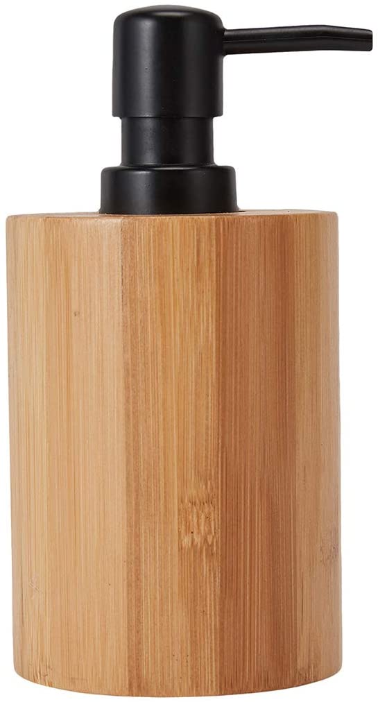 Bamboo Hand Soap Dispenser. Liquid Soap Dispenser Lotion Dispenser Bottle. Refillable Liquid Soap Dispenser for Kitchen Bathroom Washroom