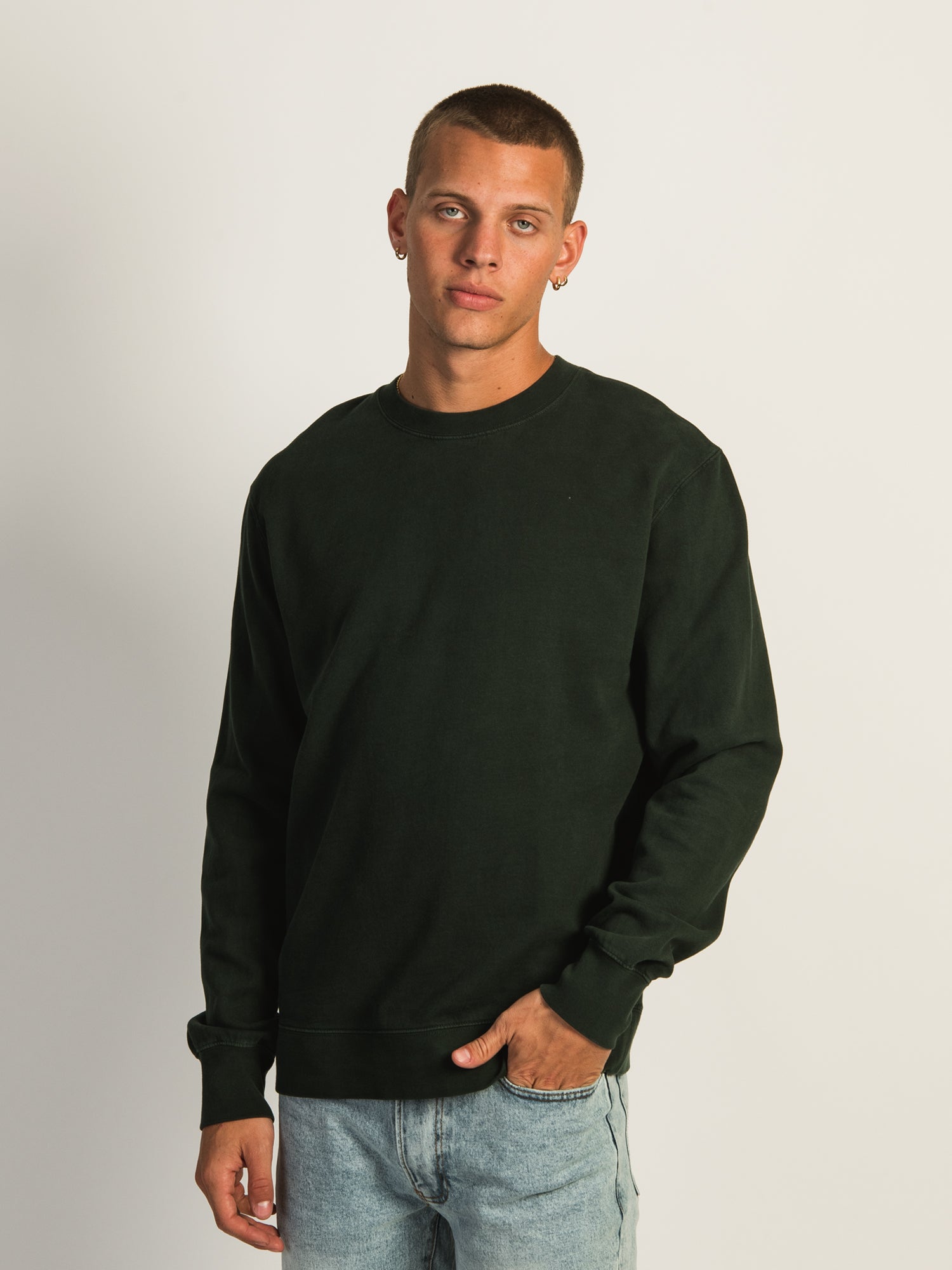 KOLBY PARKER VINTAGE WASH CREW - FOREST