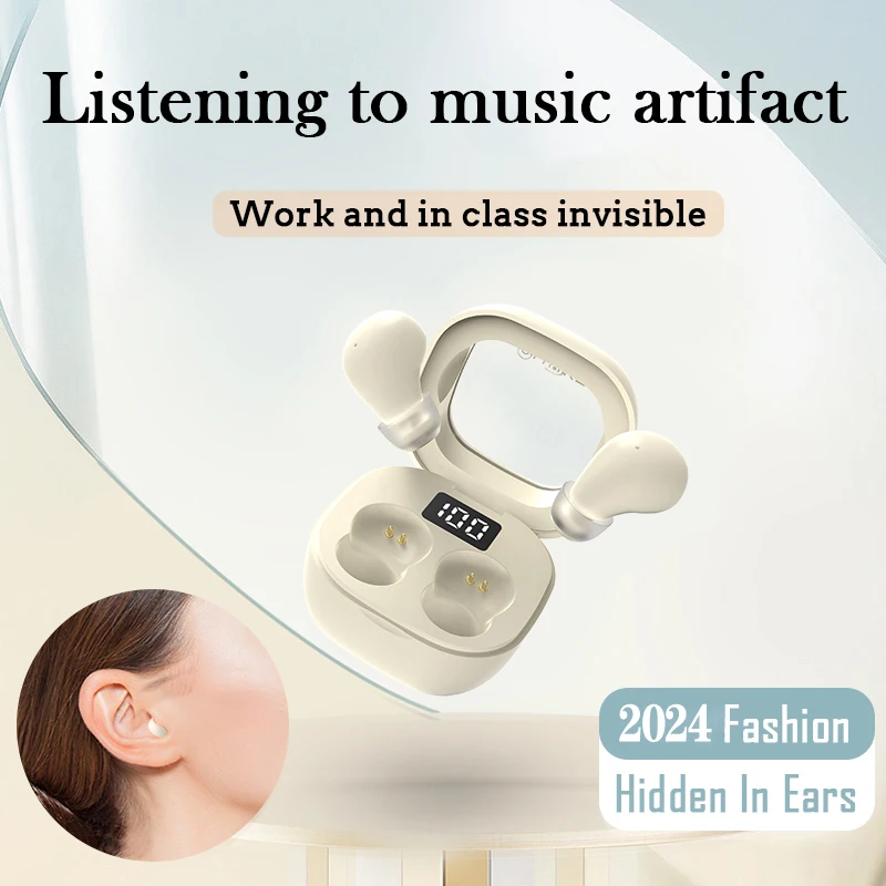 New Small Headphones Wireless Bluetooth Headset Sports Sleeping Invisible Earbuds Noise Reduction HD Bass Sound Quality Earphones