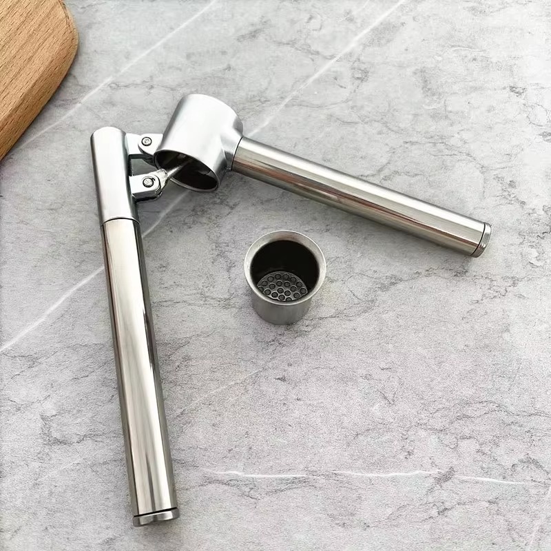 Hm5701 hot sale vegetable tools multifunctional zinc alloy garlic press ginger crusher manual ginger chopper garlic crusher pr