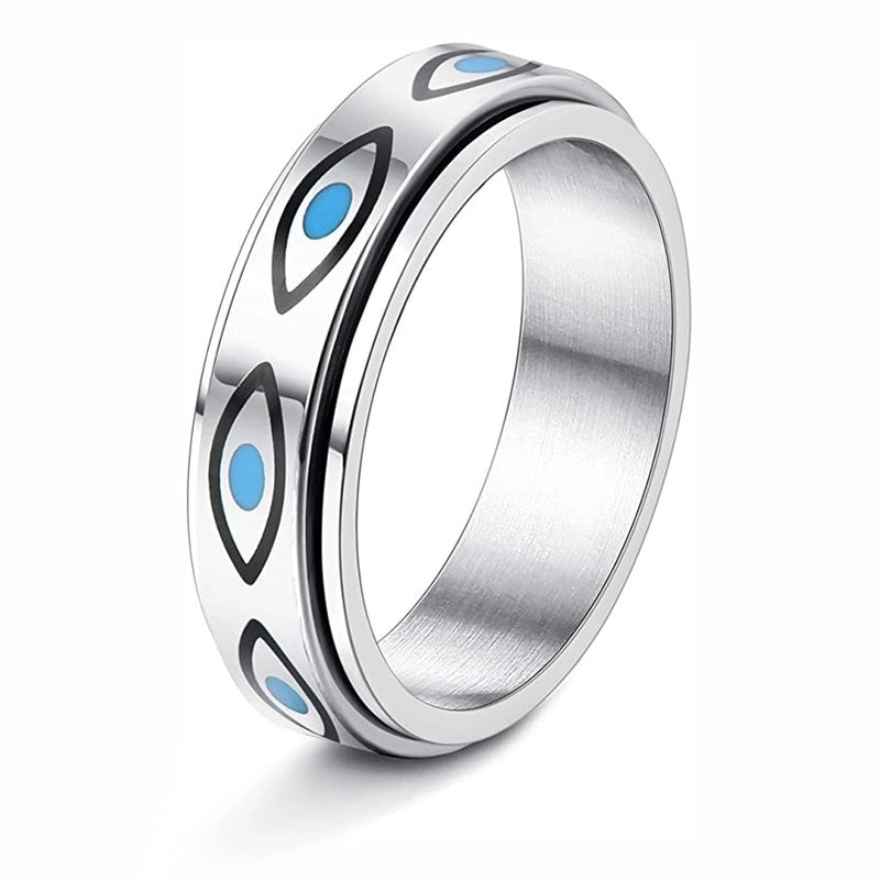Minimalist Eye Titanium Steel Polishing Rings