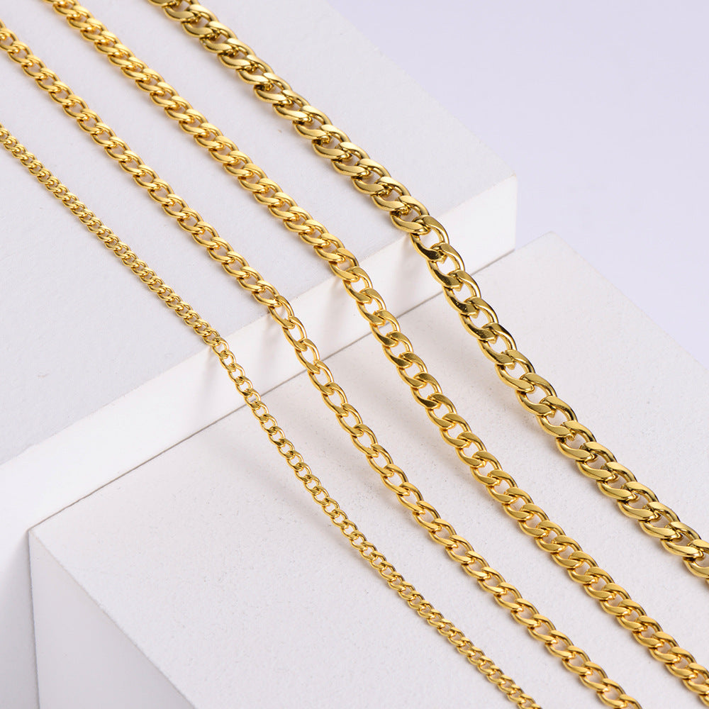 Men Geometric Metal Chain Geometric Necklaces