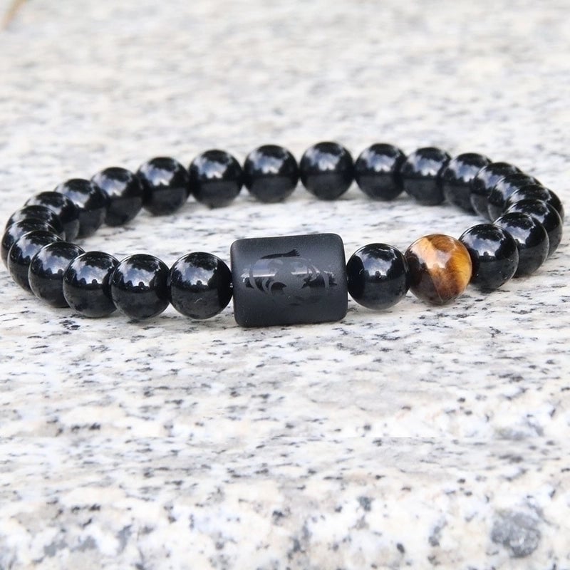 Minimalist Constellation Natural Stone Beaded Carving Bracelets