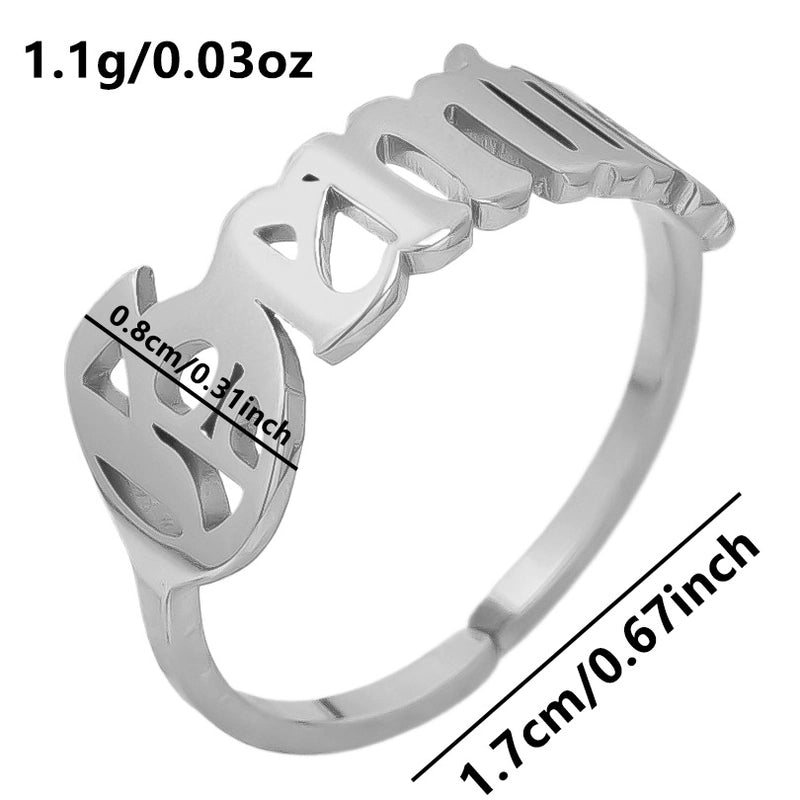Minimalist Constellation 304 Stainless Steel 18K Gold Plated Polishing Rings