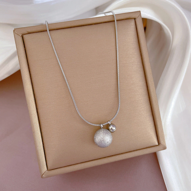 2 Pieces Cartoon Leaf Gourd Lily Of The Valley Geometric Titanium Steel Electroplating Necklaces