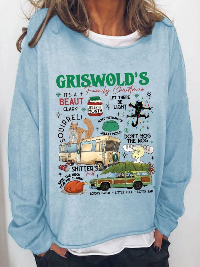 Women's Vintage Griswold Christmas Print T-Shirt