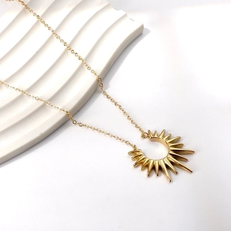 Minimalist Geometric Stainless Steel Titanium Steel Plating Gold Plated Pendant Necklace