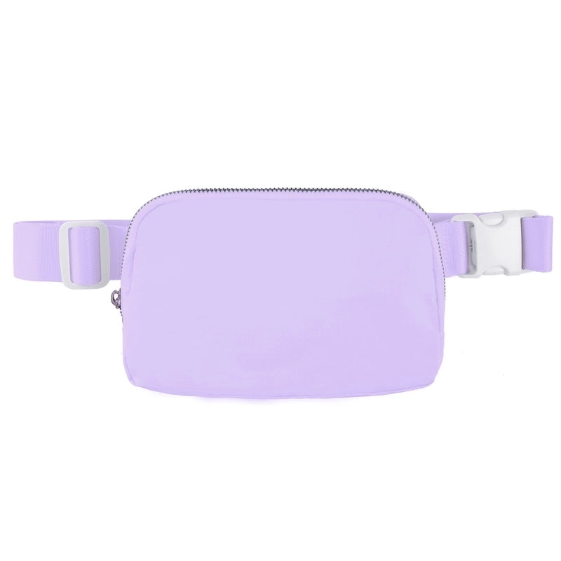 Women's Sports Solid Color Nylon Waist Bags