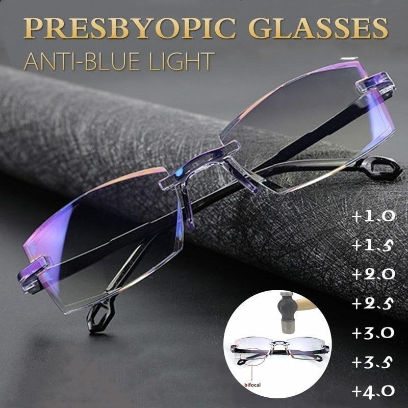 🔥HOT SALE 🔥 Sapphire High Hardness Anti-blue Progressive Far And Near Dual-Use Reading Glasses 🔥Buy 2 get Extra 10% OFF