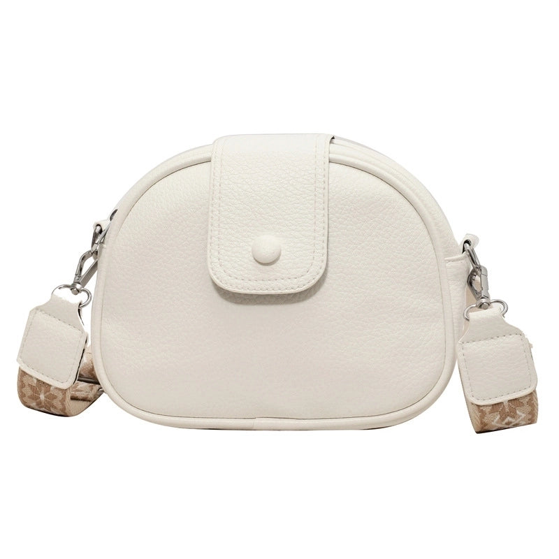 Women's Small Pu Leather Solid Color Streetwear Cloud Shape Flip Cover Crossbody Bag