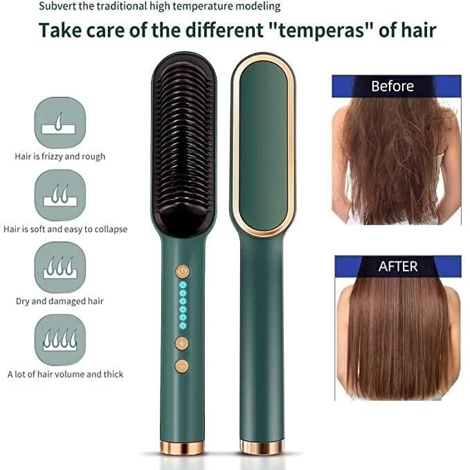 Hair Straightener Brush. Hair Straightener Comb for Women & Men