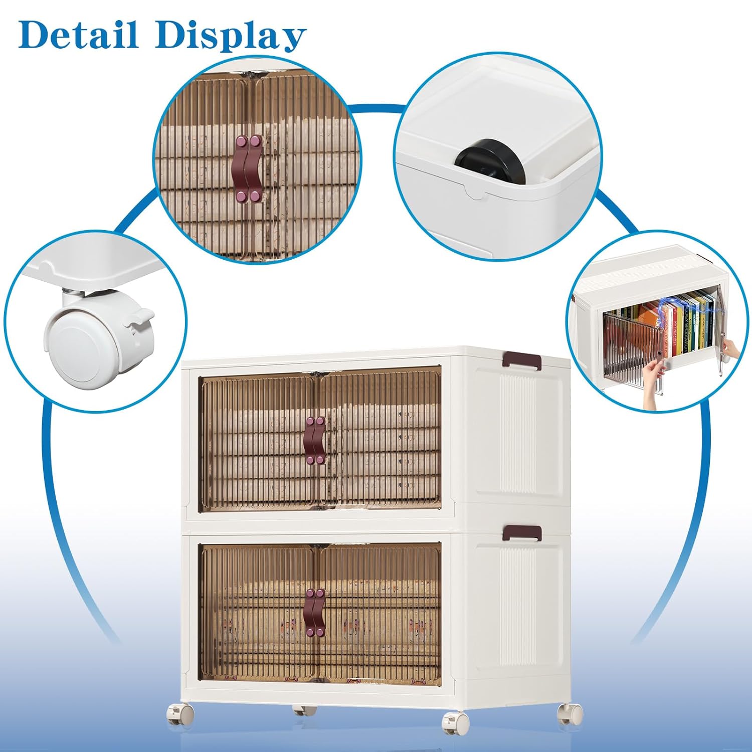 Foldable Storage Container 3 Layer. Stackable Storage Box