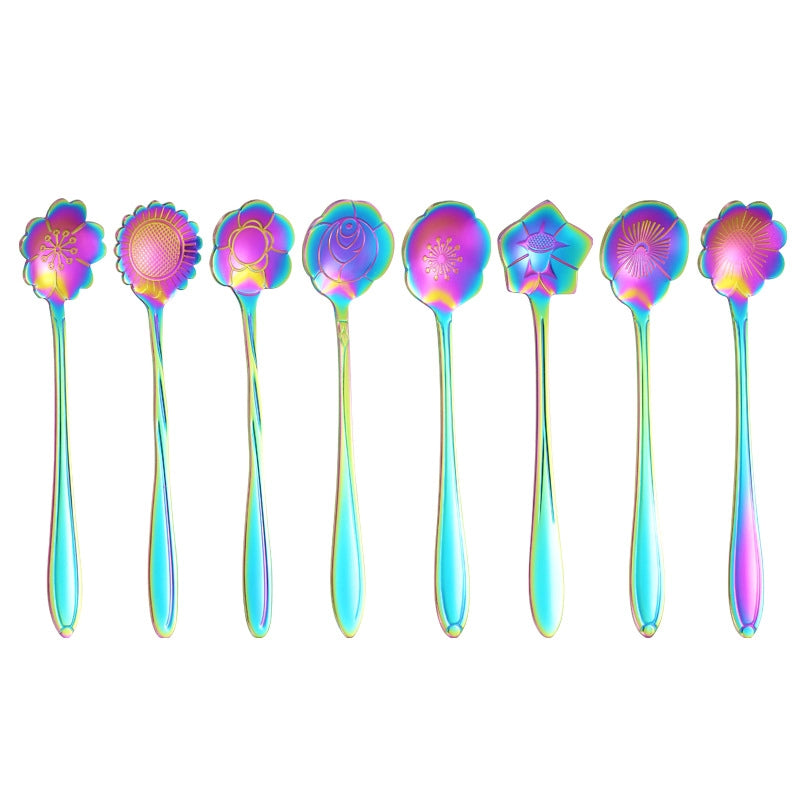 Casual Flower Stainless Steel Spoon