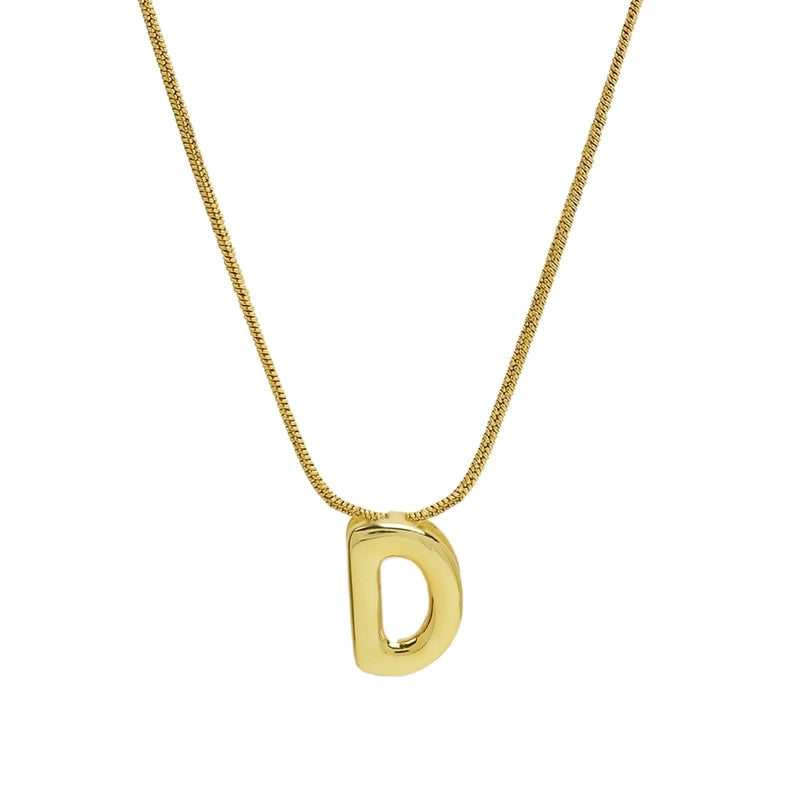 Basic Modern Style Classic Style Letter 304 Stainless Steel Brass Plating Pendant Necklace