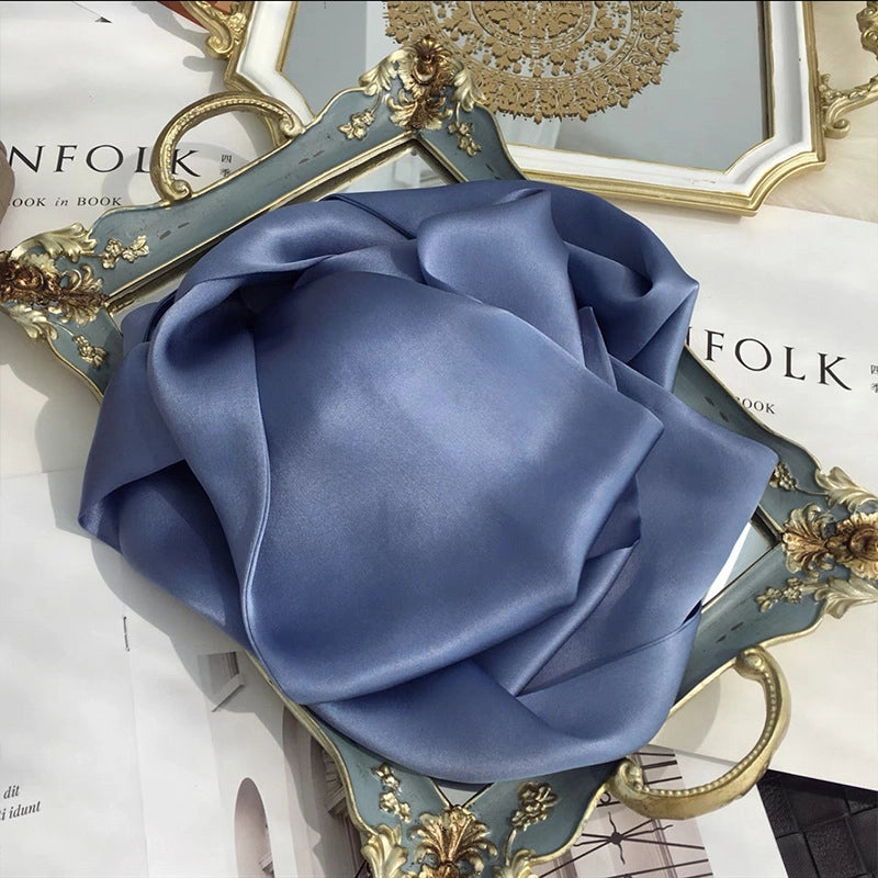 Women's Minimalist Classic Style Color Block Silk Silk Scarf