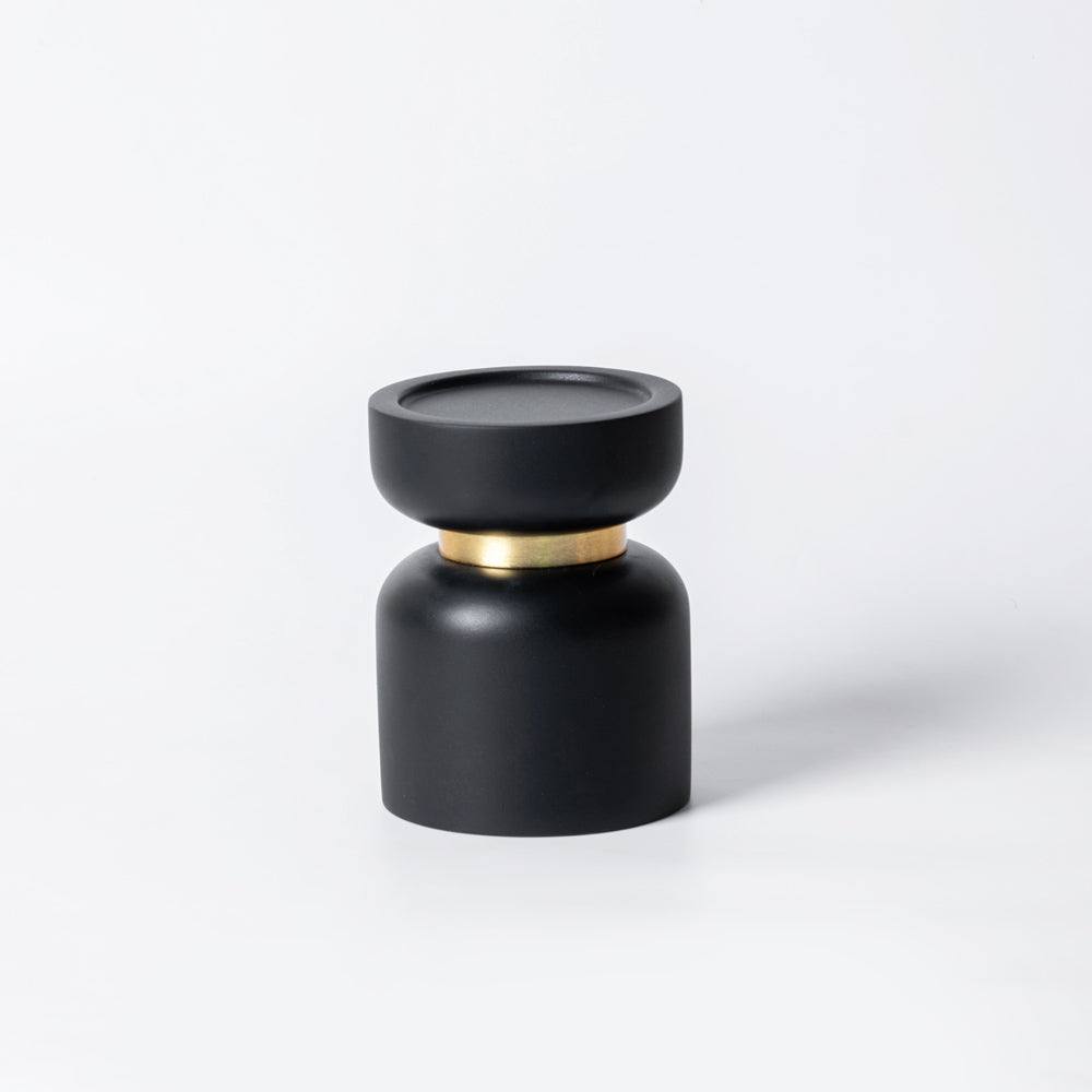 Concrete Candle Stand Medium - Black