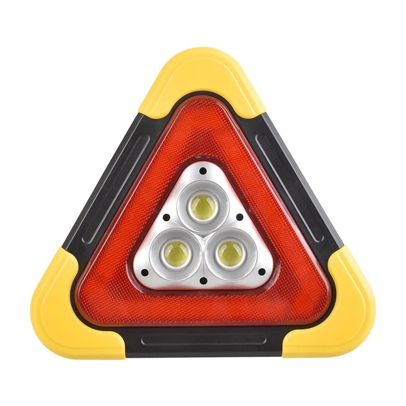 2-IN-1 Solar Emergency Triangular Roadside Warning Light