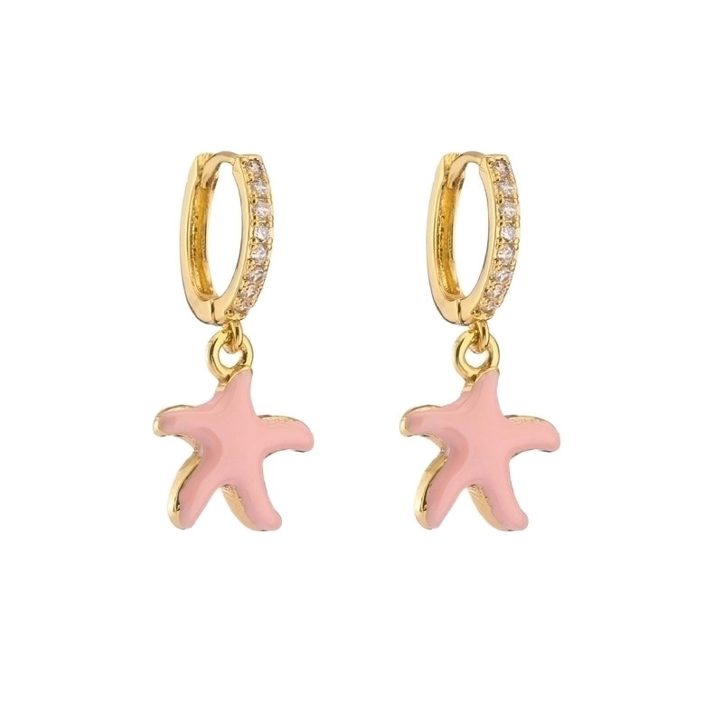 Cute Heart Plating Copper Zircon Copper Earrings
